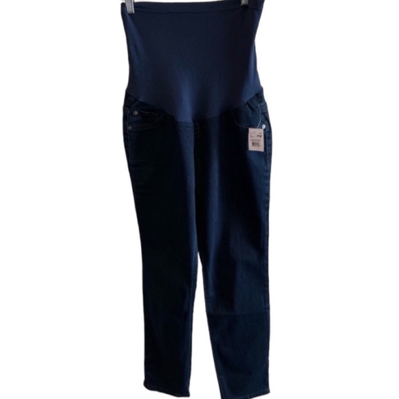 NWT Motherhood Maternity Indigo Blue Skinny Moulant Jeans - Size Petite Med 8/10 - Picture 6 of 12
